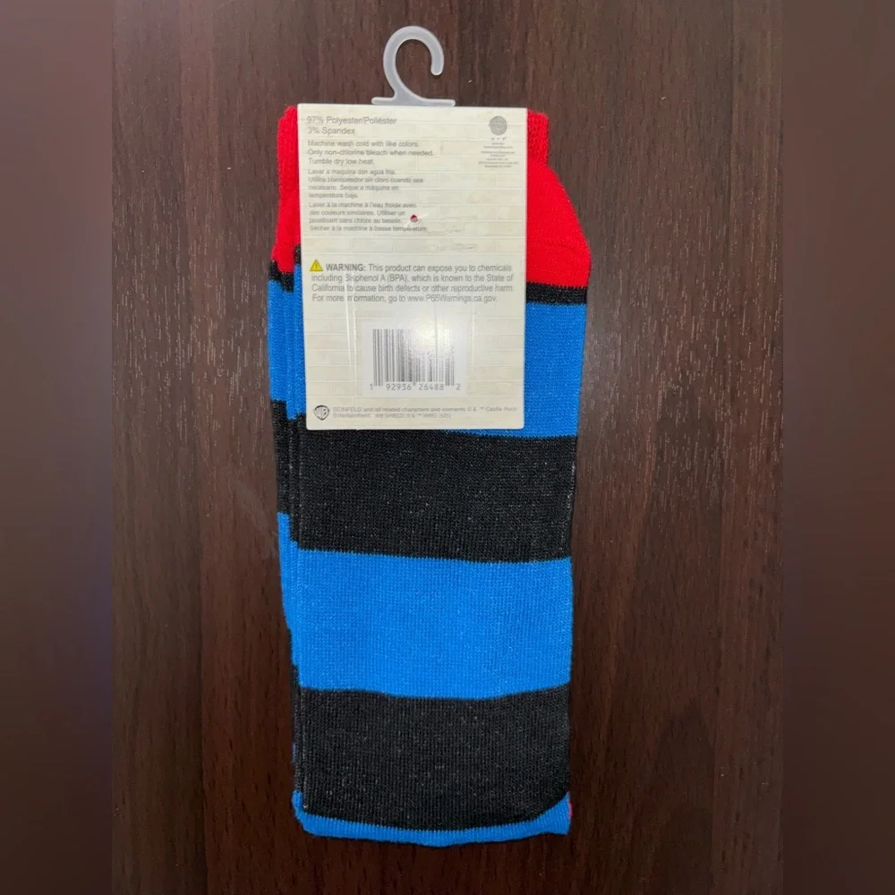 SEINFELD NOVELTY CREW SOCKS NWT MEN’S SHOE SIZE 6-12